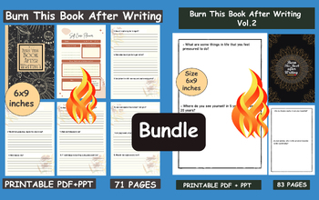 Preview of Burn This Book After Writing Bundle - Interactive Journals For Self Improvement.