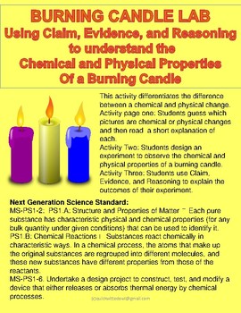 Preview of Burning Candle Lab Using Claim, Evidence, and Reasoning in Argumentative Inquiry