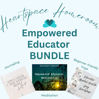 Preview of Teacher Empowerment Bundle - Digital Resources for Stress Management ~ Self-Care