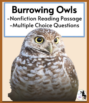 Preview of Burrowing Owls Nonfiction Passage and Multiple Choice Questions