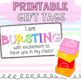 Bursting with Excitement Back to School Printable Gift Tag