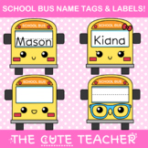School Bus Name Tags - Cute Back To School Bulletin Board Ideas