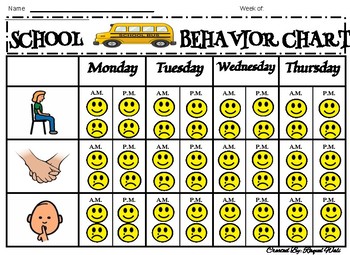 School Bus Behavior Chart