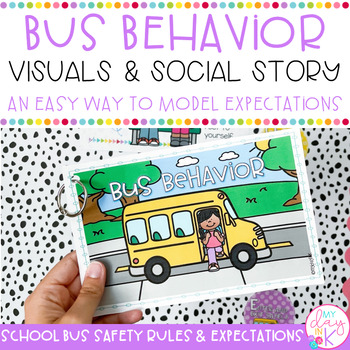 Preview of Back To School Bus Behavior Visuals | School Bus Safety Rules & Expectations