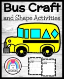 Bus Craft, Shape Activity for Back to School Kindergarten 