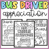 Bus Driver Appreciation Day Thank You Coloring Pages & Wri