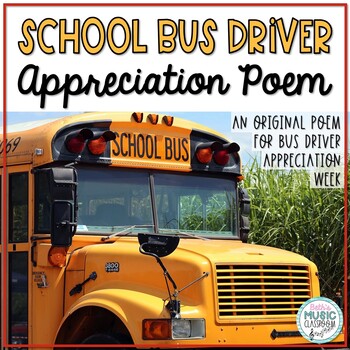 Preview of Bus Driver Appreciation Day & Week, My Bus Driver - Original Poem