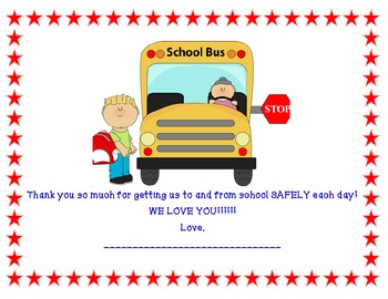 free printable bus driver thank you cards