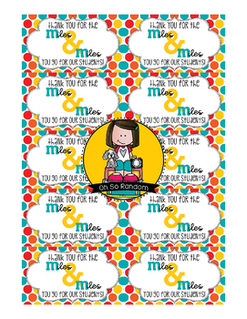 INSTANT DOWNLOAD M&ms Appreciation Printables Tags Gifts 