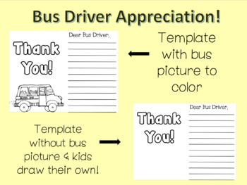 bus driver thank you printable cards