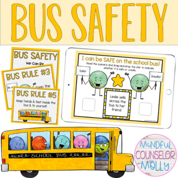 Preview of Bus Safety Sorting Activities, Bingo, Posters; Digital & Printable Versions