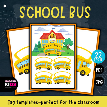 Bus School Tag Templates-Perfect for the Classroom by ModernKids ...