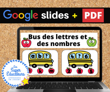 Preview of Bus des lettres et des nombres - distance learning