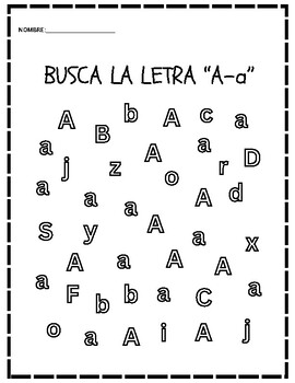 Preview of Busca La Letra-FInd the Letter Free