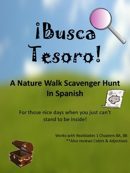 Preview of Busca Tesoro - A Nature Scavenger Hunt for Spanish 1