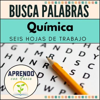 Preview of Sopa letras vocabulario QUIMICA - busca palabras ciencia - word search spanish