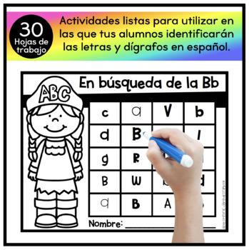 Buscando el Abecedario (Alphabet Print & Learn Activities in Spanish)