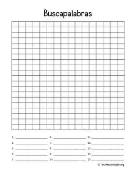 buscapalabras spanish blank word search by your french teacher