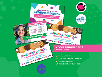 Preview of Business Cards | Cookies | Fall Product Sales | Girl Scouts