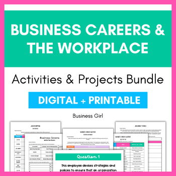 Preview of Business Careers and the Workplace Activities and Projects Bundle