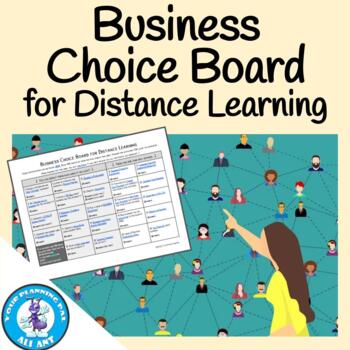 Preview of Business Choice Board for Distance Learning