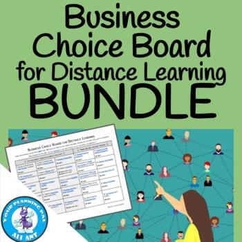 Preview of Business Choice Board for Distance Learning BUNDLE