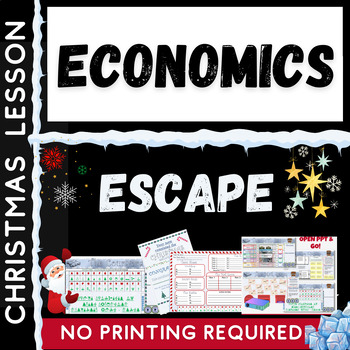 Preview of Economics Christmas Quiz Escape Room