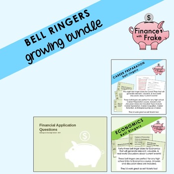 Preview of Business Classes Bell Ringer Growing Bundle- Personal Finance, Economics, Career