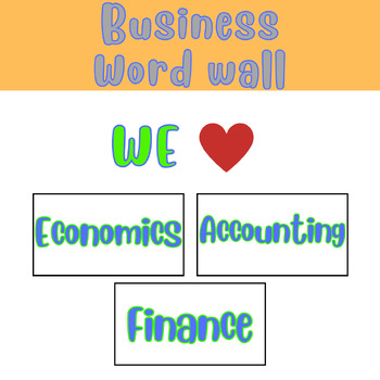 Preview of Business Classroom Decor | Word Wall