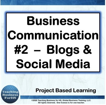 Preview of Business Communication 2 - Blogs and Social Media - CTE project based