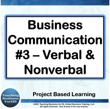 Preview of Business Communication 3 Verbal and Non-verbal - CTE
