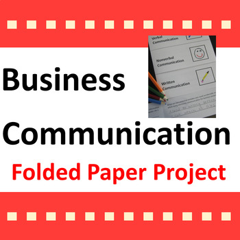 Preview of Business Communication Folded Paper Activity