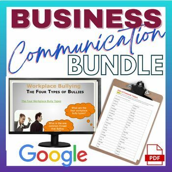 Preview of Business Communication Skills Google Bundle 1 - Fully Editable