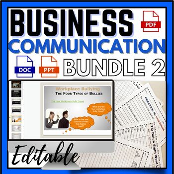 Preview of Business Communication Skills Workplace Bundle 2 - fully editable