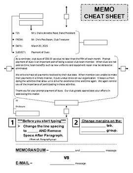 Preview of Business Document Cheat Sheets