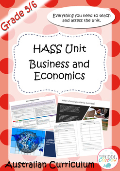 Preview of Business & Economics Unit Grade 5 & 6 Australia