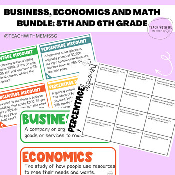 Preview of Business, Economics and Math Bundle: 5th and 6th Grade