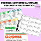 Business, Economics and Math Bundle: 5th and 6th Grade