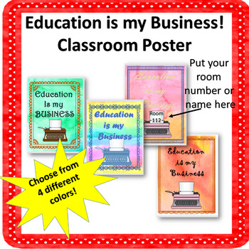 Preview of Business Education Class Classroom Decor Posters FREE