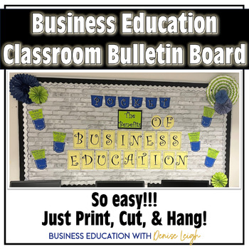 Preview of Business Education Class Promo Bulletin Board| Print, Cut & Hang Classroom Décor
