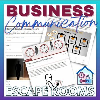 Preview of Business Communication Escape Rooms Bundle - No Prep