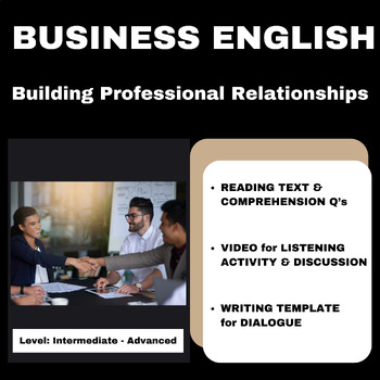 Preview of Business English: Building Professional Relationships - Lesson Plan