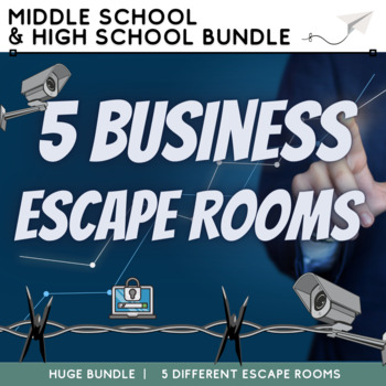 Preview of Business & Economics Escape Room Collection | Business Revision Fun For Teens
