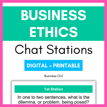 Preview of Business Ethics (Ethical Dilemmas) Chat Stations Gallery Walk