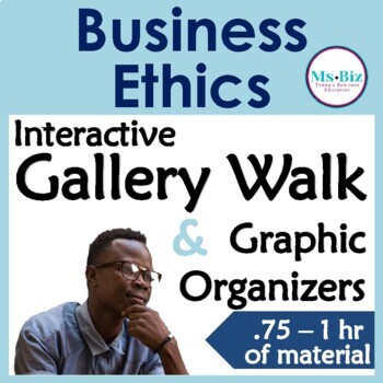 Preview of Business Ethics Gallery Walk with Interactive Graphic Organizers