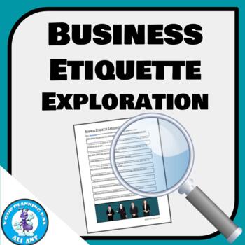 Preview of Business Etiquette Exploration | NO PREP! | Sub Plan