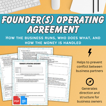 Preview of Business Founder Operating Agreement | Group Project Roles & Expectations
