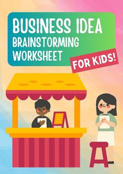 Preview of Business Idea Brainstorming Sheet for Preschoolers | Fun & Educational Entrepren