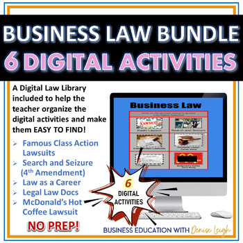 Preview of Business Law Class Bundle - 6 Digital Activities | Lessons | Case Studies!