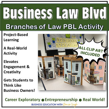 Preview of Business Law Class Career Exploratory Project-Based Learning PBL Activity/Lesson